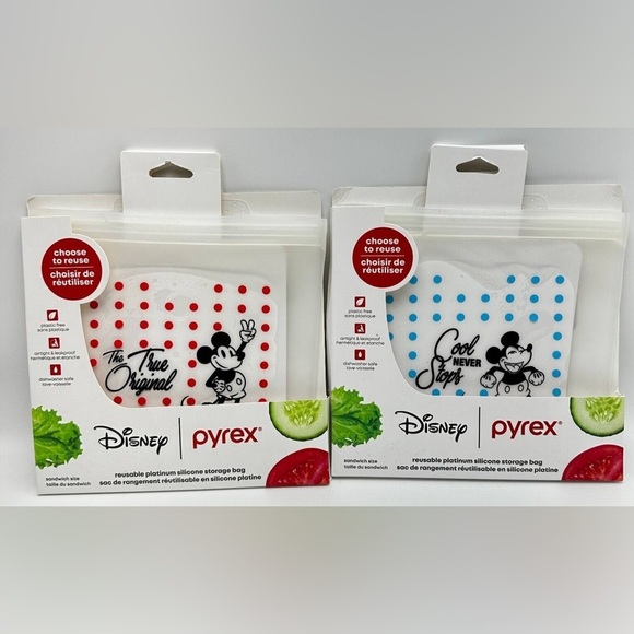 Pyrex Mickey Mouse Disney reusable storage bags - Picture 1 of 4